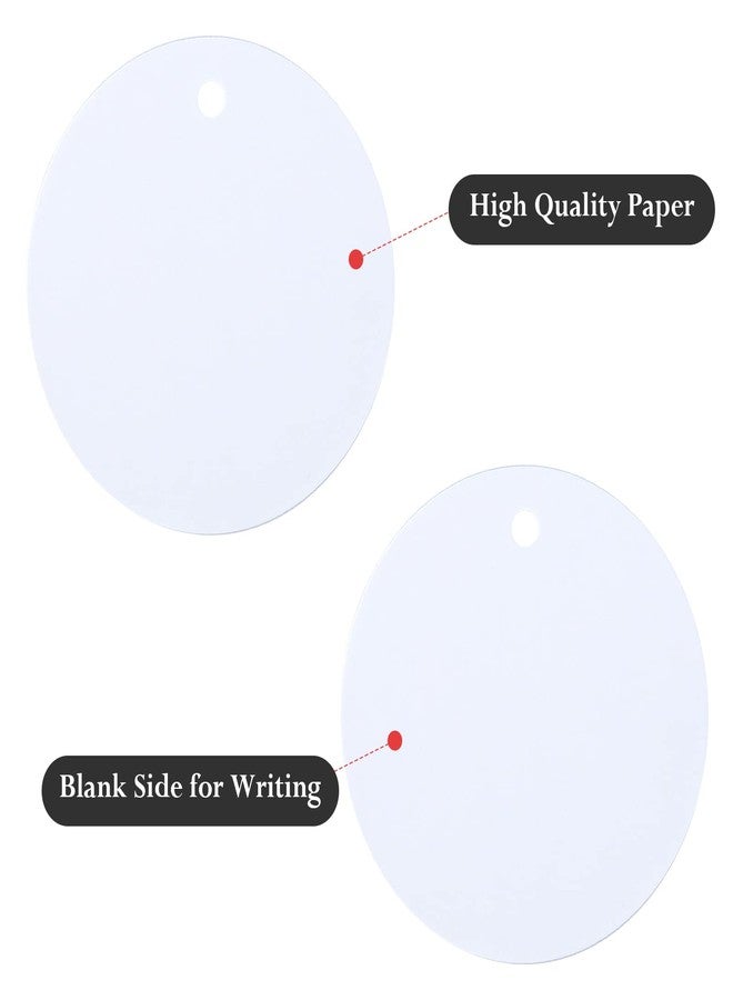 g2 بلس مجموعة G2PLUS من 100 قطعة من بطاقات الهدايا البيضاء مع خيط، بطاقات ورقية دائرية فارغة مقاس 2.2 بوصة، مزودة بفتحات، مثالية للمشاريع الحرفية، وهدايا عيد الميلاد، وحقائب هدايا الزفاف التي يمكنك صنعها بنفسك. - Image 3